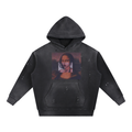 Vintage Washed Frayed Fleece Hoodie