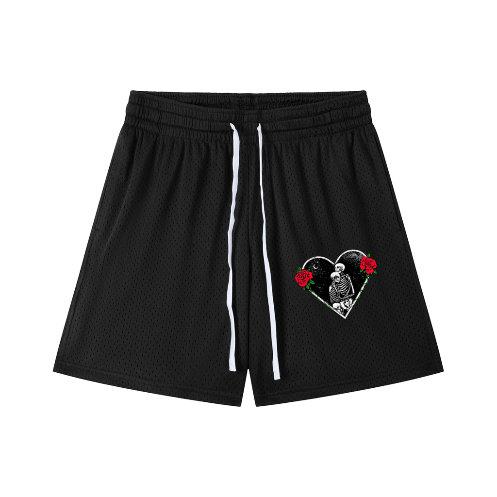 Mesh Drawstring Shorts